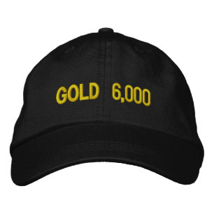 Gold $6,000 Market Celebration Embroidered Hat