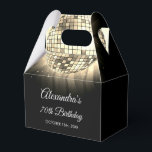 Gold 70th Birthday Party 70's Disco Ball Favour Box<br><div class="desc">Elevate your 70th birthday celebration with our Gold 70th Birthday Party 70's Disco Ball Favour Box. This favour box captures the essence of the disco era, making it the perfect choice for a retro-themed bash or any event where you want to infuse a touch of '70s magic. In a radiant...</div>
