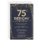 Gold 75th Birthday Party Budget Invitation