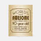 Gold 90th Birthday Celebration World Best Fabulous