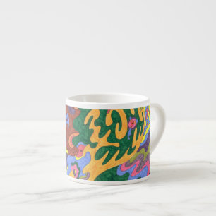 "Gold" Abstract Art Espresso Cup