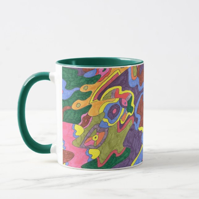 "Gold" Abstract Art Mug (Left)