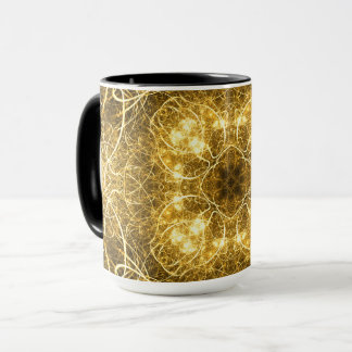 Gold Abstract Fractal Mug