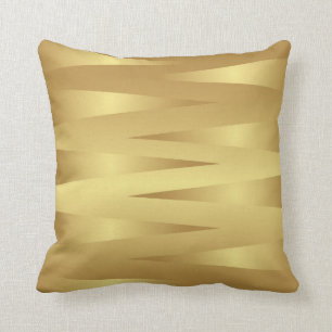 Gold Abstract Home Decor Pillow