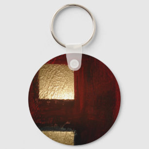 Gold Abstract Key Ring