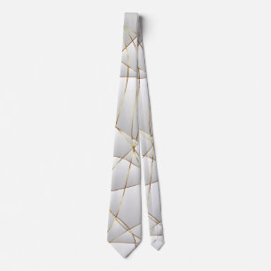 Gold Abstract Lines Tie