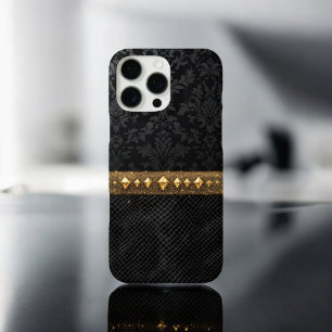 Gold Accented Damask Shield  iPhone 16 Pro Max Case