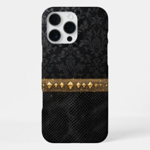 Gold Accented Damask Shield iPhone 16 Pro Max Case