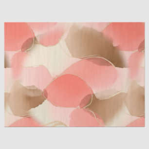 Gold Accented Fluid Art - Sienna Marble (6) Tissue Paper
