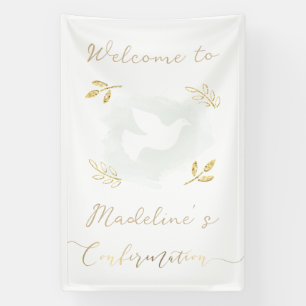 gold accents Confirmation welcome Banner