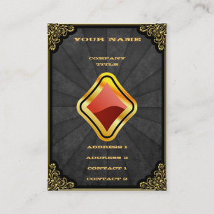 Gold Ace of Diamonds Business Card