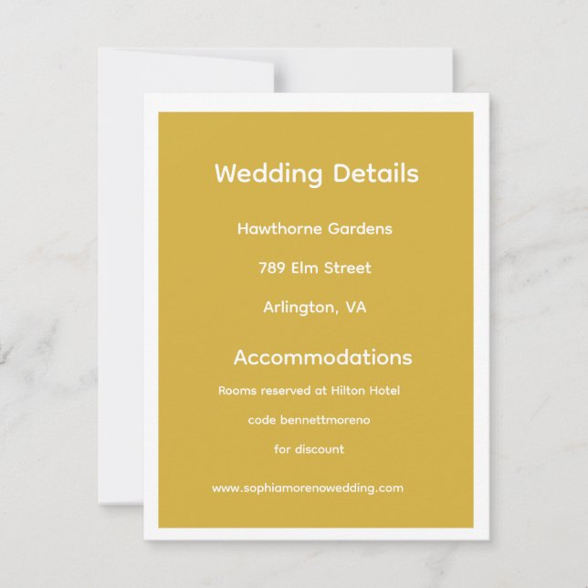 Gold Acrylic Wedding Invitation Set Elegant | Luxu (Front)