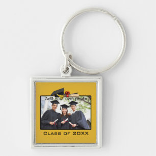 Gold Add your Photo / Year Graduation Key Ring