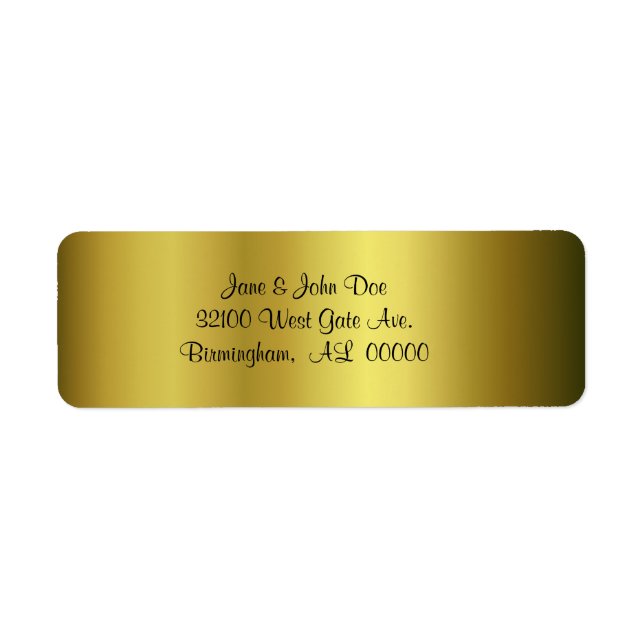 Gold Address Labels (Front)