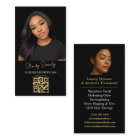 Gold Aesthetician QR Code Luxury Black Beauty