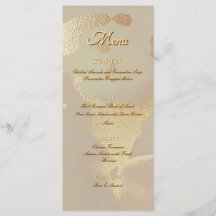 Gold Alcohol Ink Elegant Flat Menu