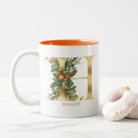 Gold Alphabet H Monogram | Leaf Foliage