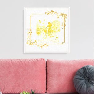 Gold Amsterdam Arched Bridges Charm Canvas Print