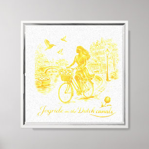 Gold Amsterdam Arched Bridges Charm Canvas Print