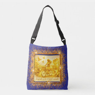 Gold Amsterdam Arched Bridges Charm Crossbody Bag