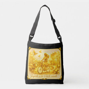 Gold Amsterdam Arched Bridges Charm Crossbody Bag