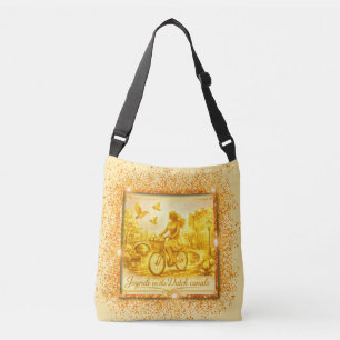 Gold Amsterdam Arched Bridges Charm Crossbody Bag