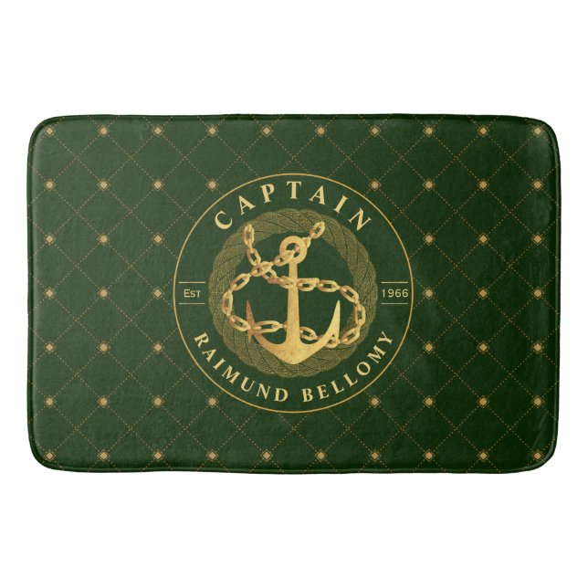 Gold Anchor Bath Mat (Front)