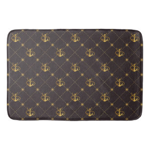 Gold Anchor Bath Mat