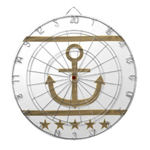 gold anchor happiness symbol dartboard
