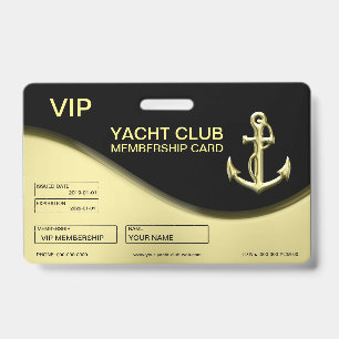 Gold Anchor ID Badge