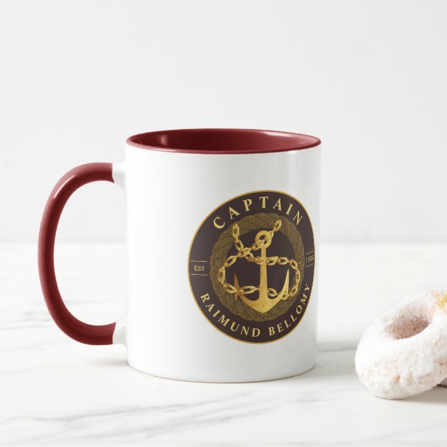 Gold Anchor Mug (With Donut)