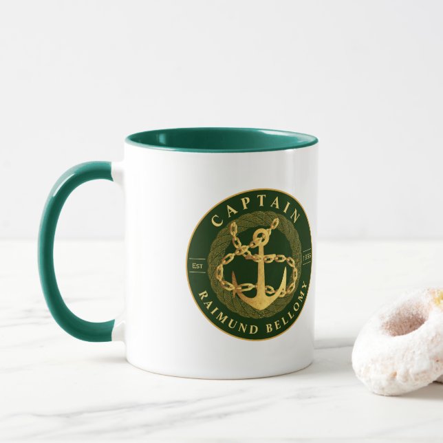 Gold Anchor Mug (With Donut)