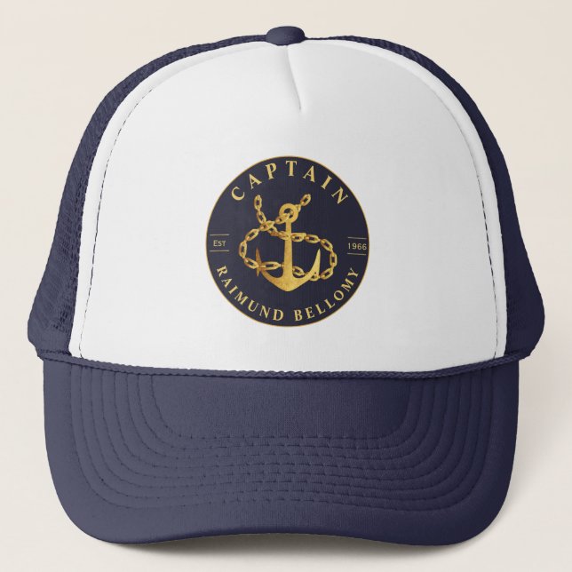 Gold Anchor Trucker Hat (Front)