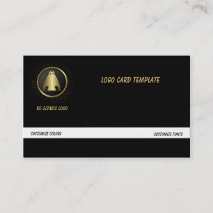 Gold Ancient Owl Logo Business Card