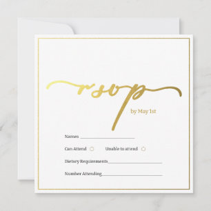 Gold and blach design rsvp carf