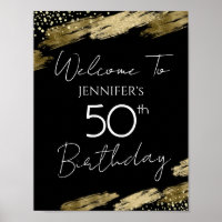 Gold and Black 50th Birthday Celebration