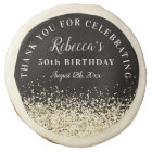 Gold and Black 50th Birthday Thank You Favour