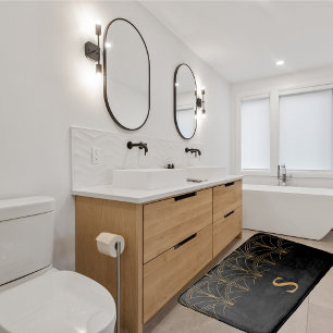 Gold And Black Art Deco Bath Mat