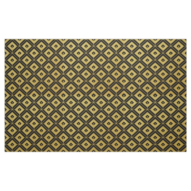 Gold and Black Art Deco Fabric (Fat Quarter)