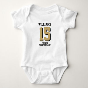 Gold and Black Baby Bodysuit