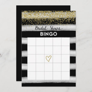 Gold and Black Bridal Shower Bingo Card
