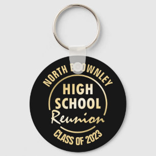 Gold and Black class reunion keychain