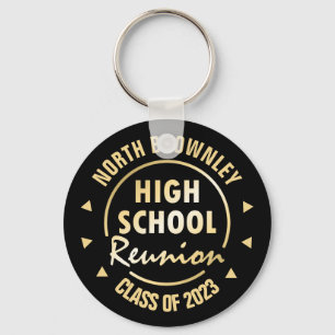Gold and Black class reunion keychain