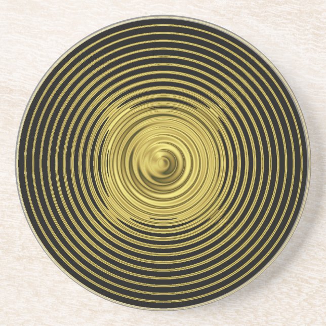 Gold and Black coaster (Front)
