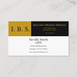 Gold and Black Colour Blocks Professional Adaptabl Business Card