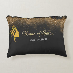 Gold and black   decorative cushion