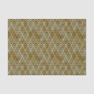 Gold and Black Diamond Art Deco Pattern Tissue Paper