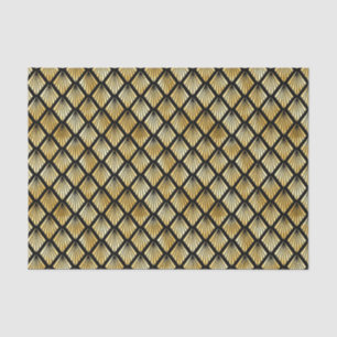 Gold and Black Diamond Art Deco Pattern Tissue Paper