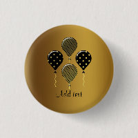 Gold and Black Festive Balloons Template