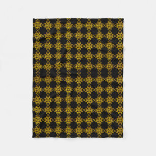 Gold And Black Fleece Blanket